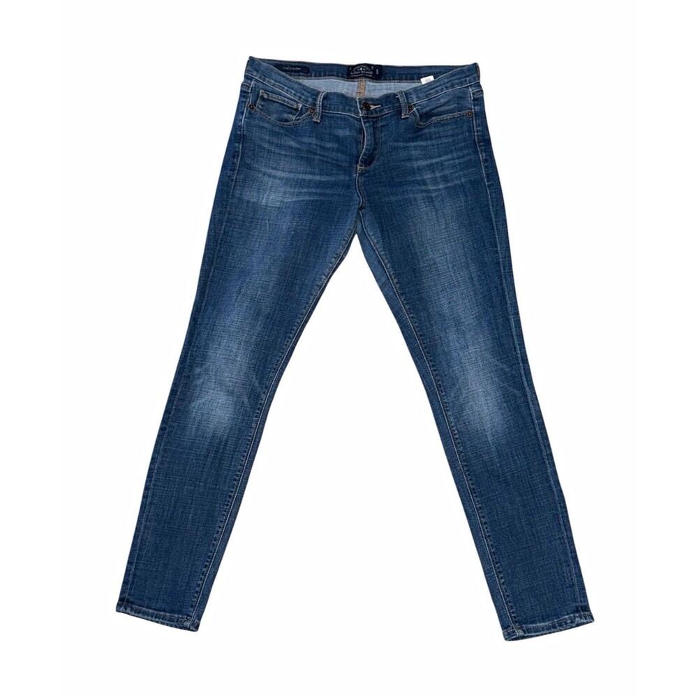 Lucky Brand Women’s Blue Denim Skinny Jeans Medium Wash 5-Pocket Slim Fit